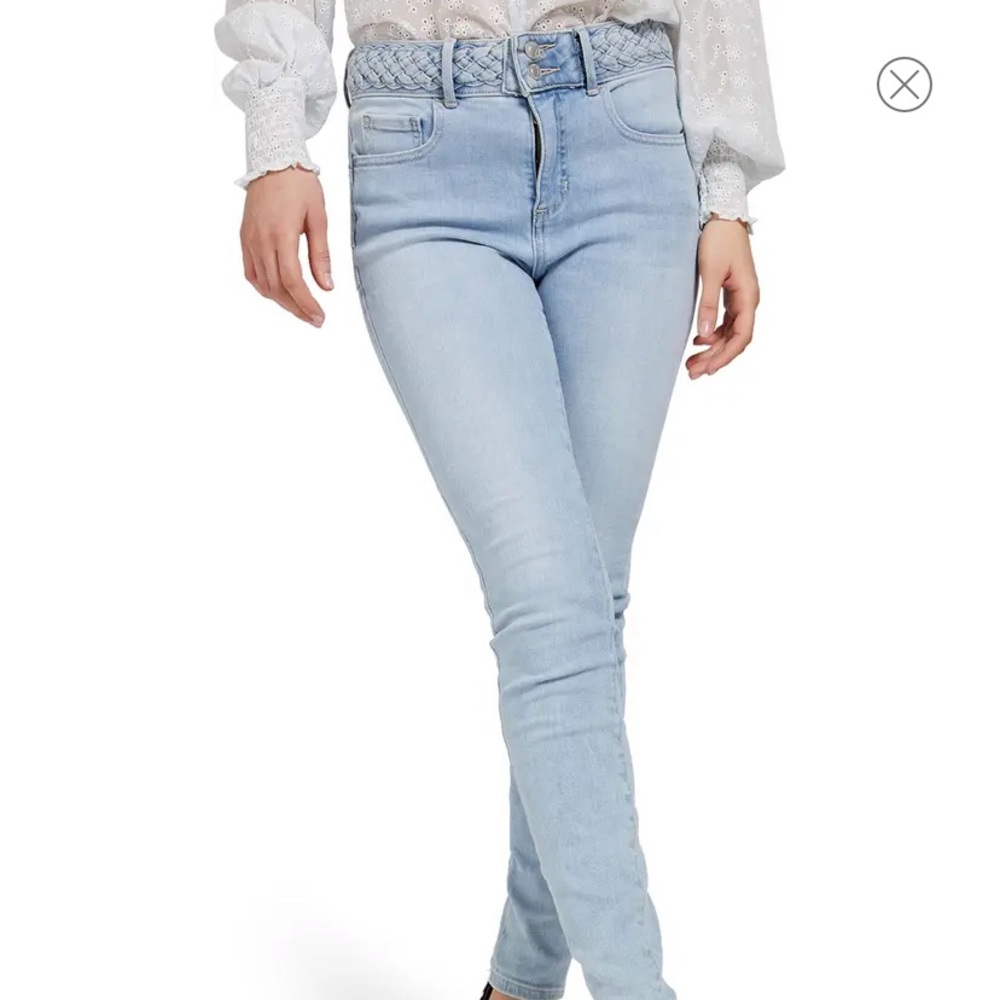 SOLD ON MERCARI Shape Up Braided Waistband High Waist Skinny Jeans